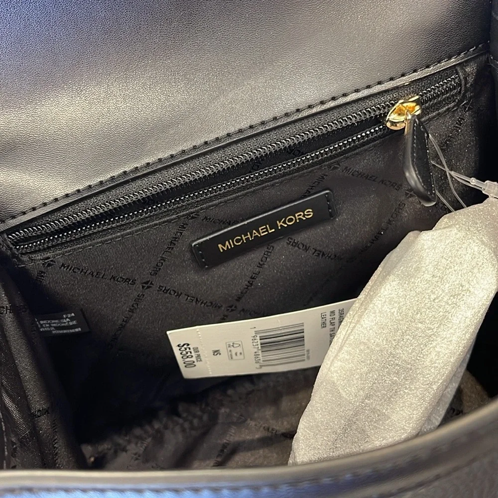 Michael Kors Whitney Medium Leather Flap Satchel Shoulder Crossbody Bag
Black - Picture 9 of 16